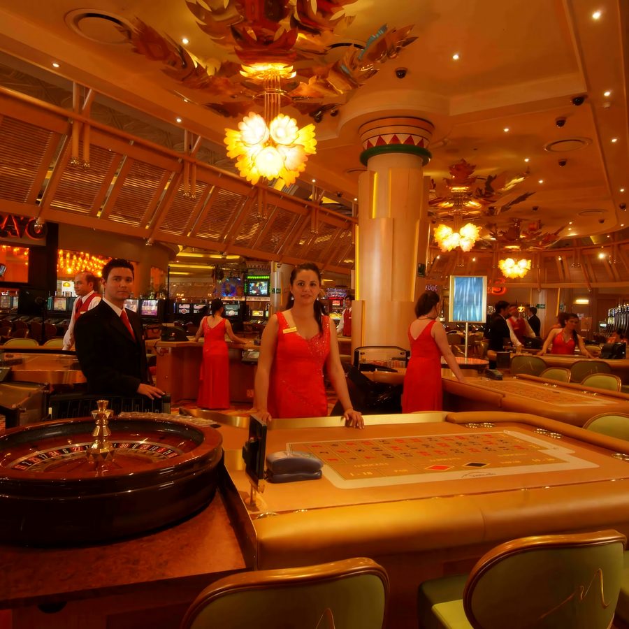 Feature lighting supplied to a casino floor in Santiago, Chile